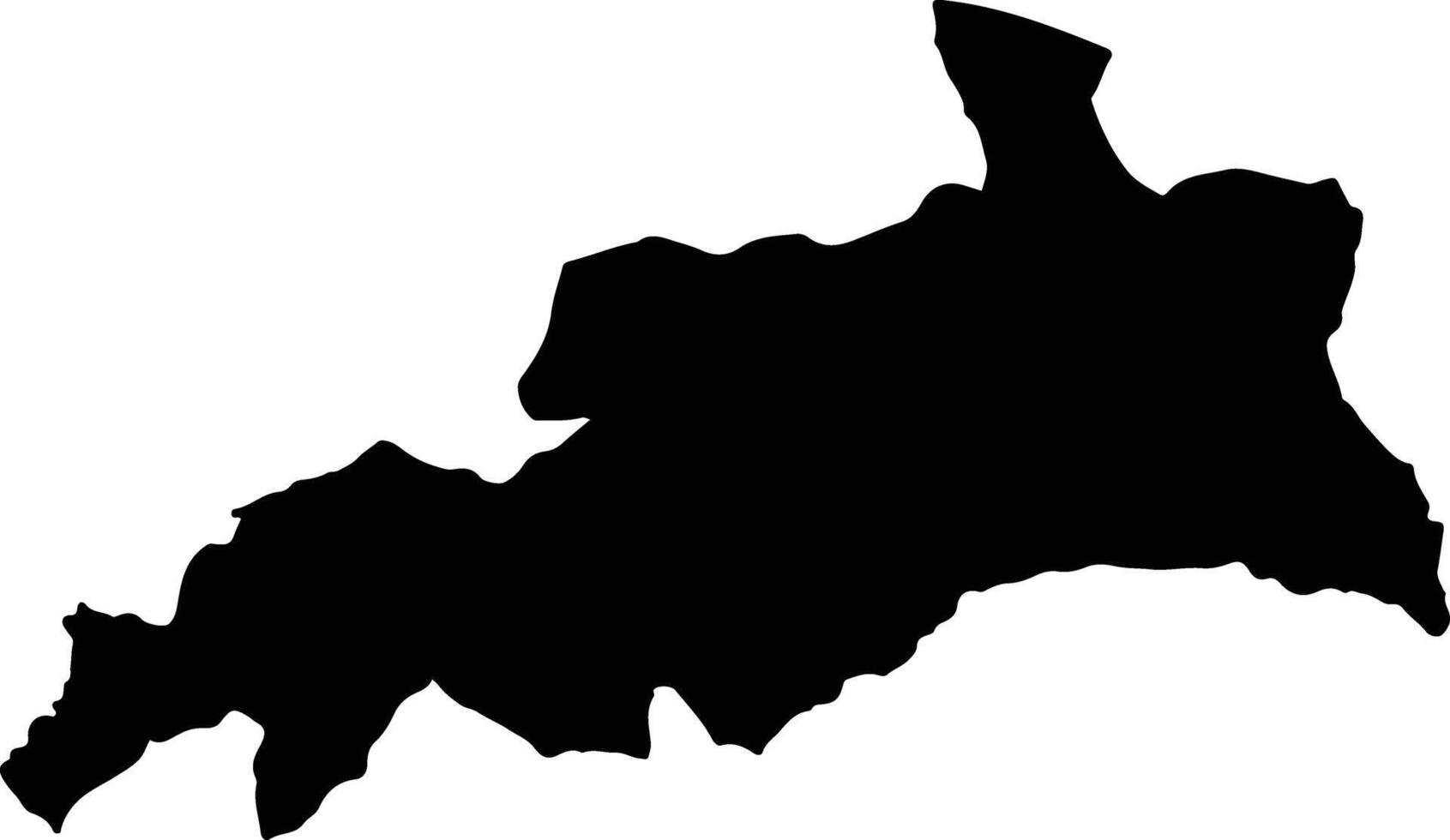 Senga Hill Zambia silhouette map vector