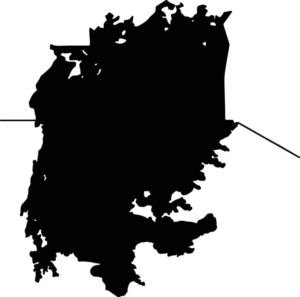 Sengerema Tanzania silhouette map vector