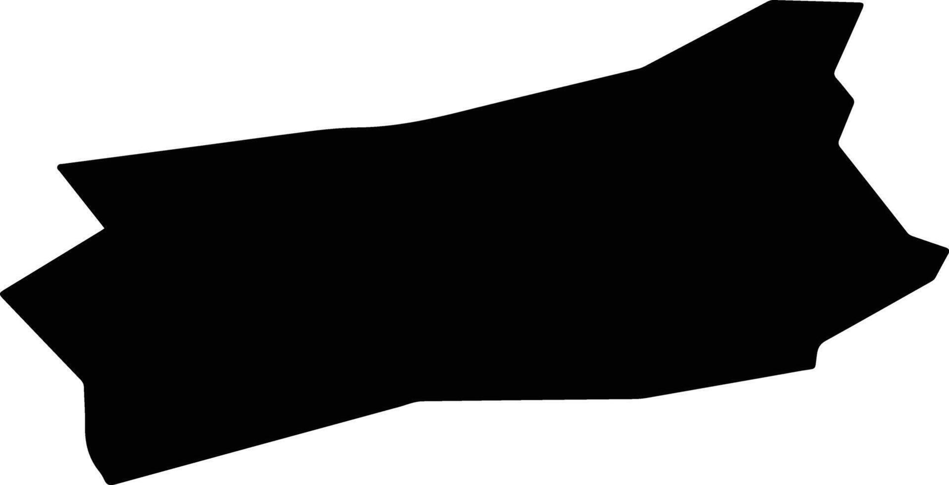 Senta Municipality Serbia silhouette map vector