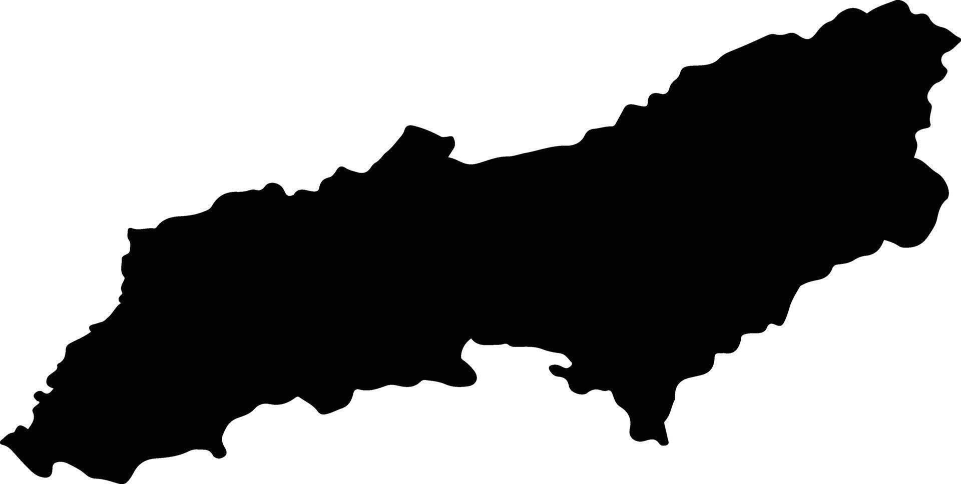 Senqunyane Lesotho silhouette map vector