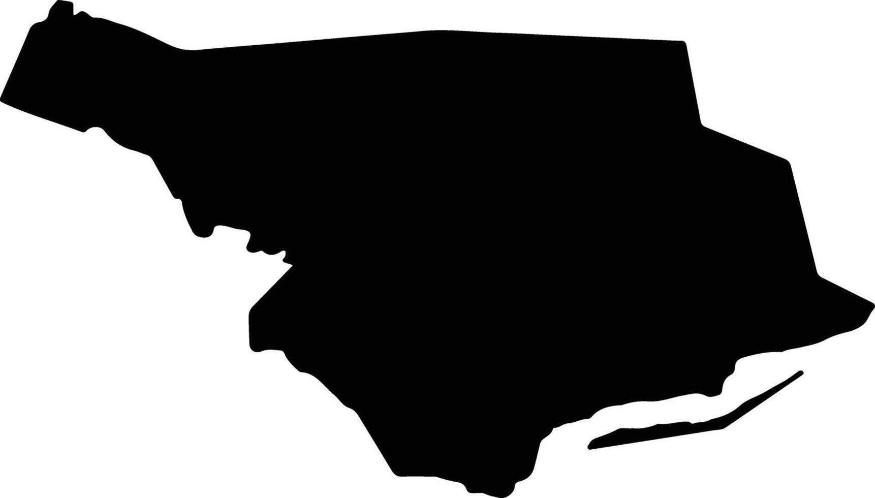 Seocheon gun South Korea silhouette map vector