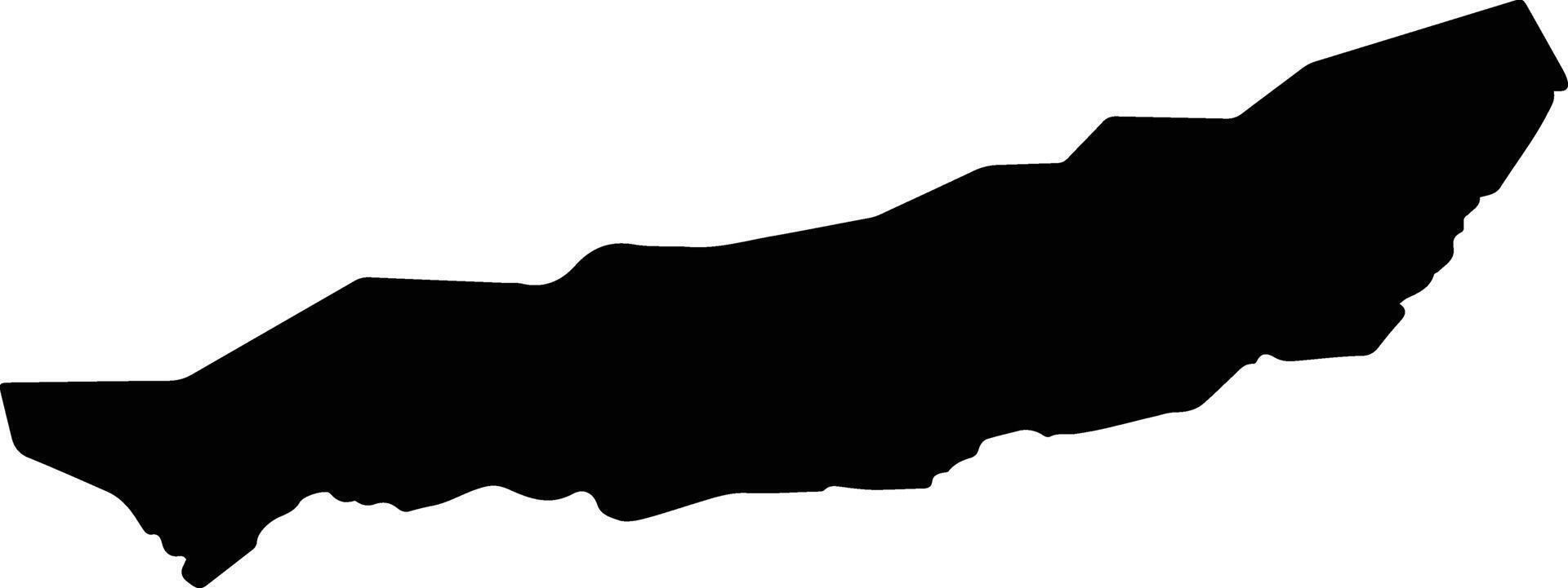 Seogwipo si South Korea silhouette map vector