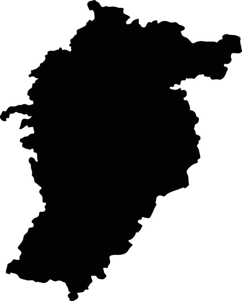 Seoni India silhouette map vector