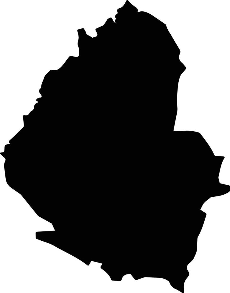 Sephokong Lesotho silhouette map vector