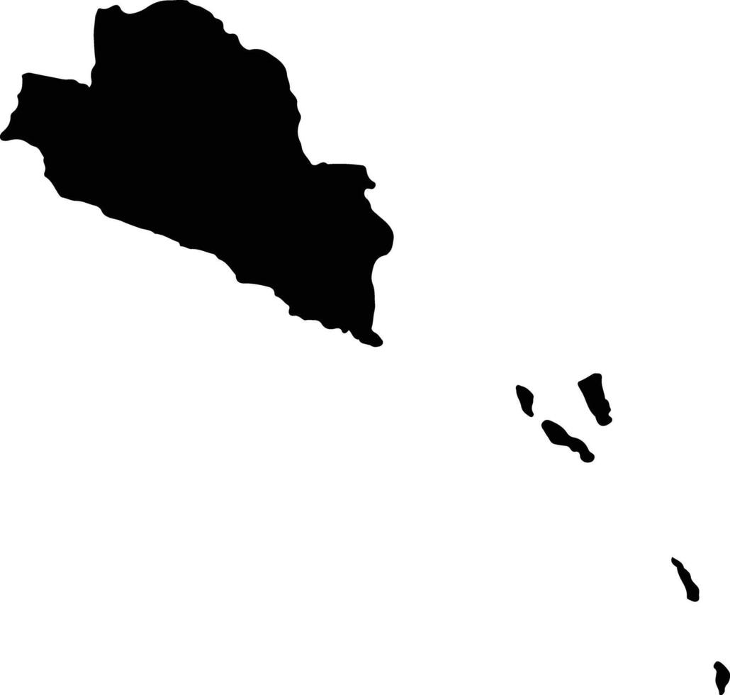 Seram Bagian Timur Indonesia silhouette map vector