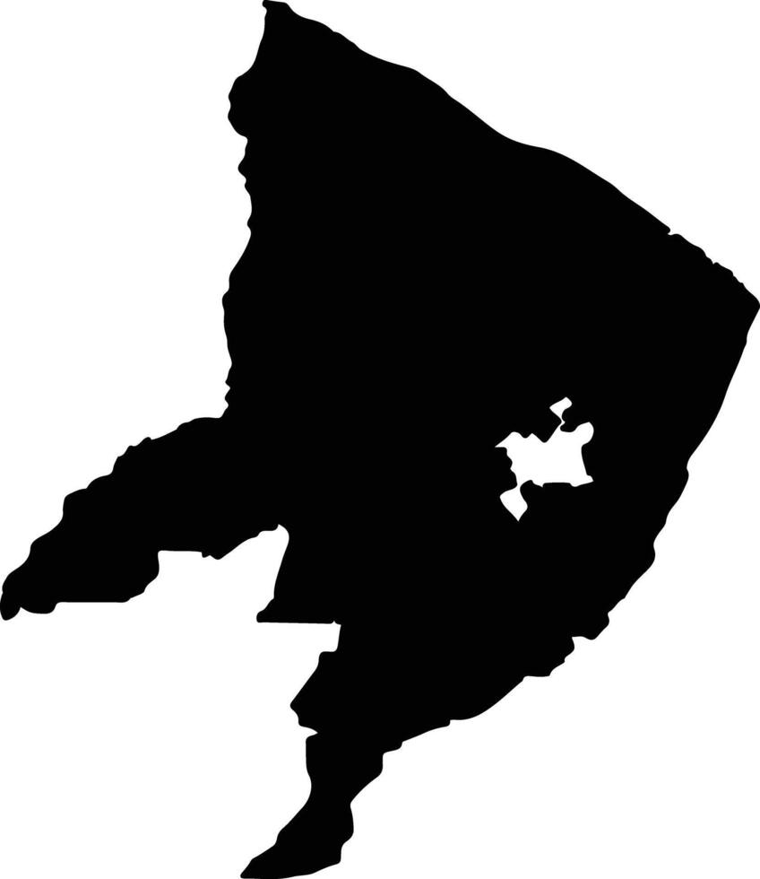 Serdang Bedagai Indonesia silhouette map vector
