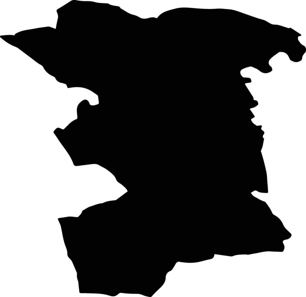 SERCAIA Romania silhouette map vector