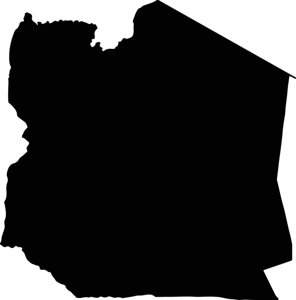 Serengeti Tanzania silhouette map vector