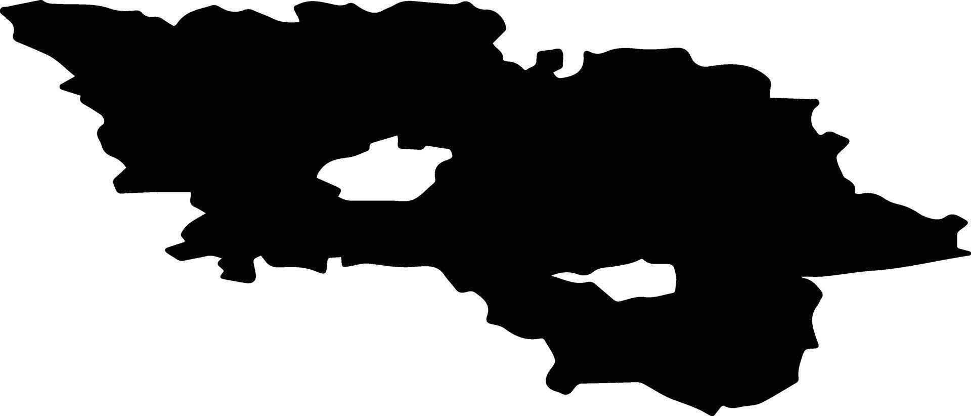 Serpukhovsky District Russia silhouette map vector