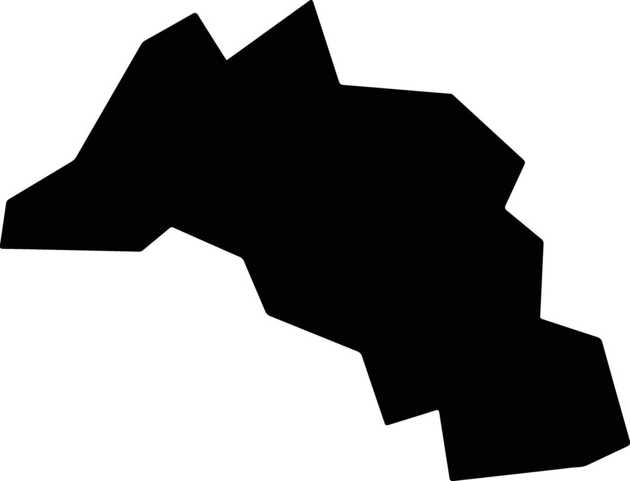 Serra Azul de Minas Brazil silhouette map vector