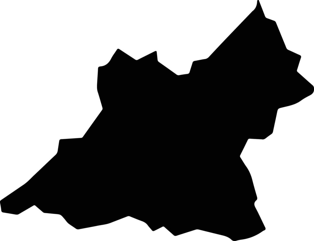 Serra do Salitre Brazil silhouette map vector
