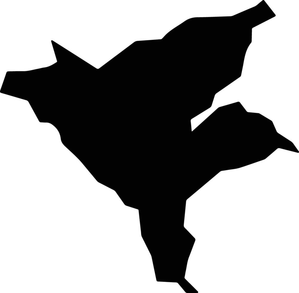 Serra Nova Dourada Brazil silhouette map vector