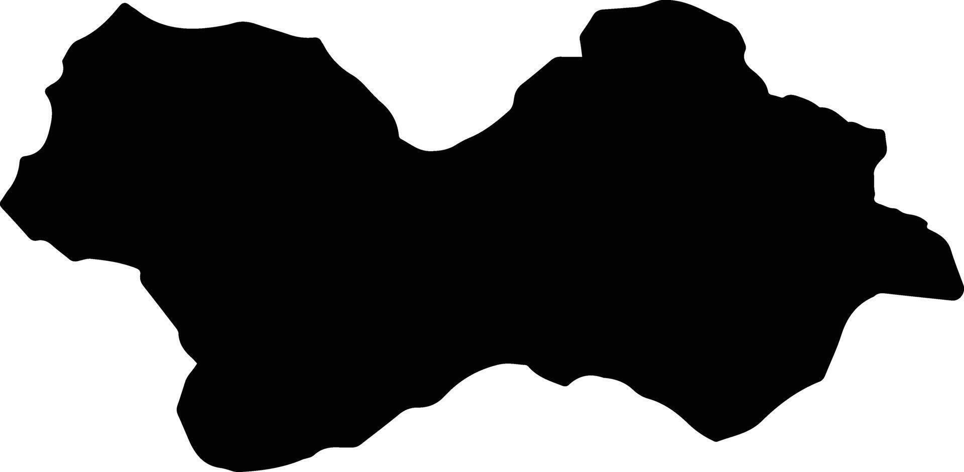 Serthig Bhutan silhouette map vector