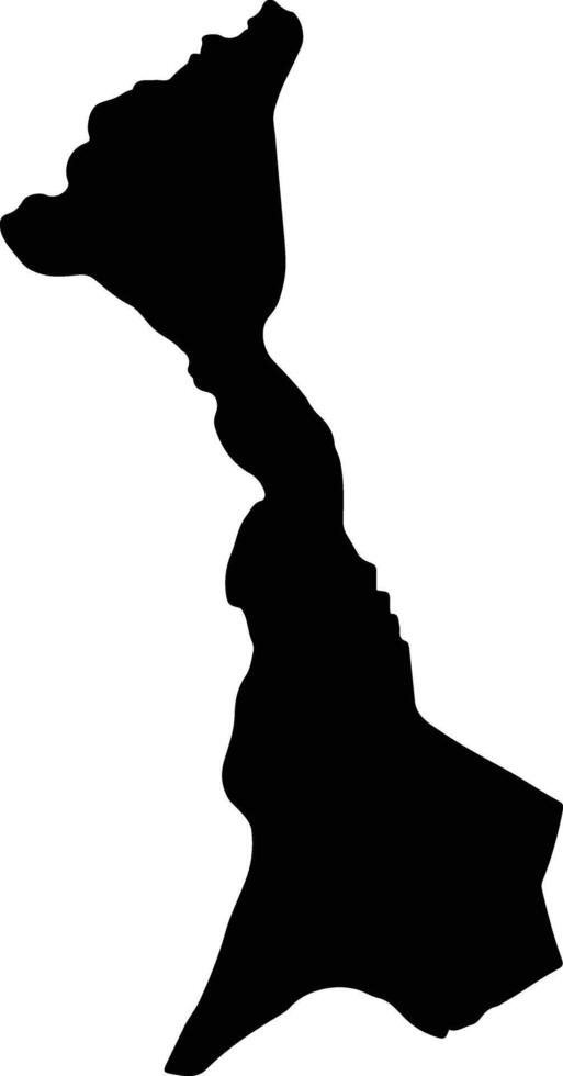 Seruyan Indonesia silhouette map vector