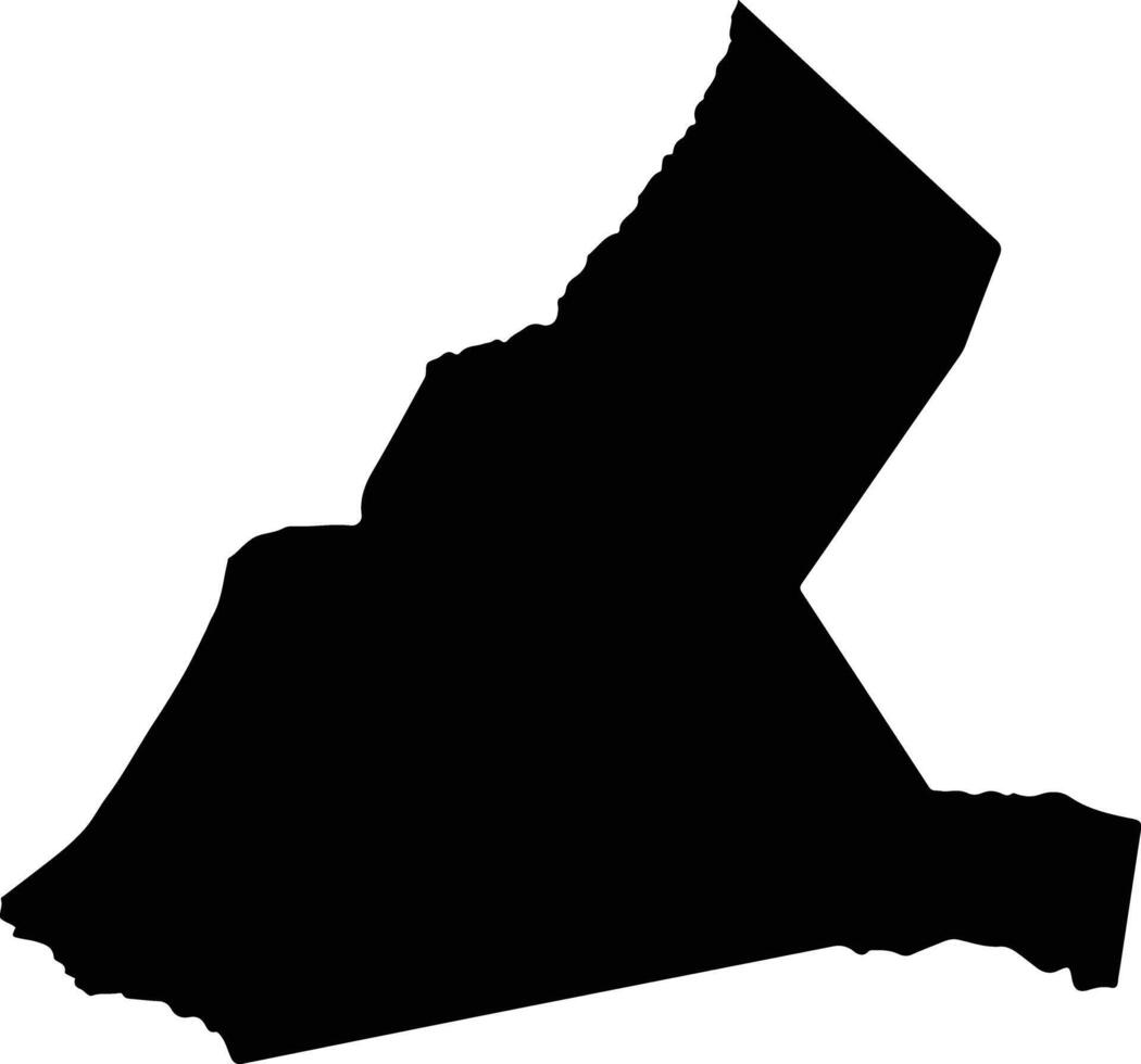 Sesheke Zambia silhouette map vector