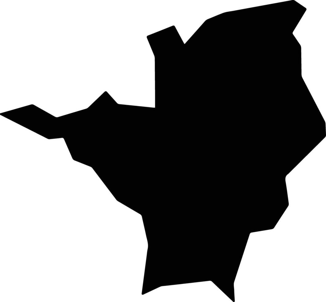 Sete Lagoas Brazil silhouette map vector