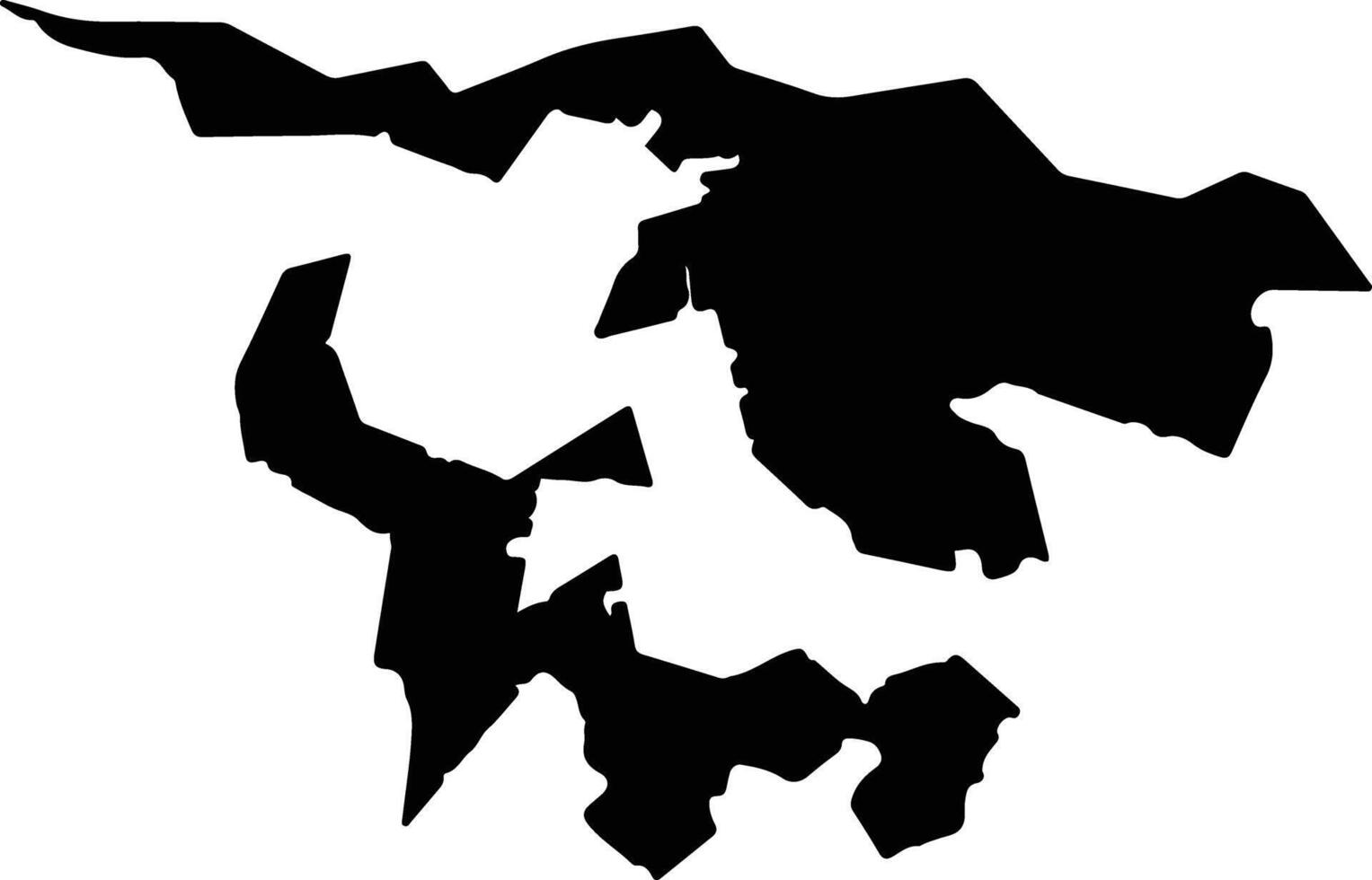 Setouchi Japan silhouette map vector