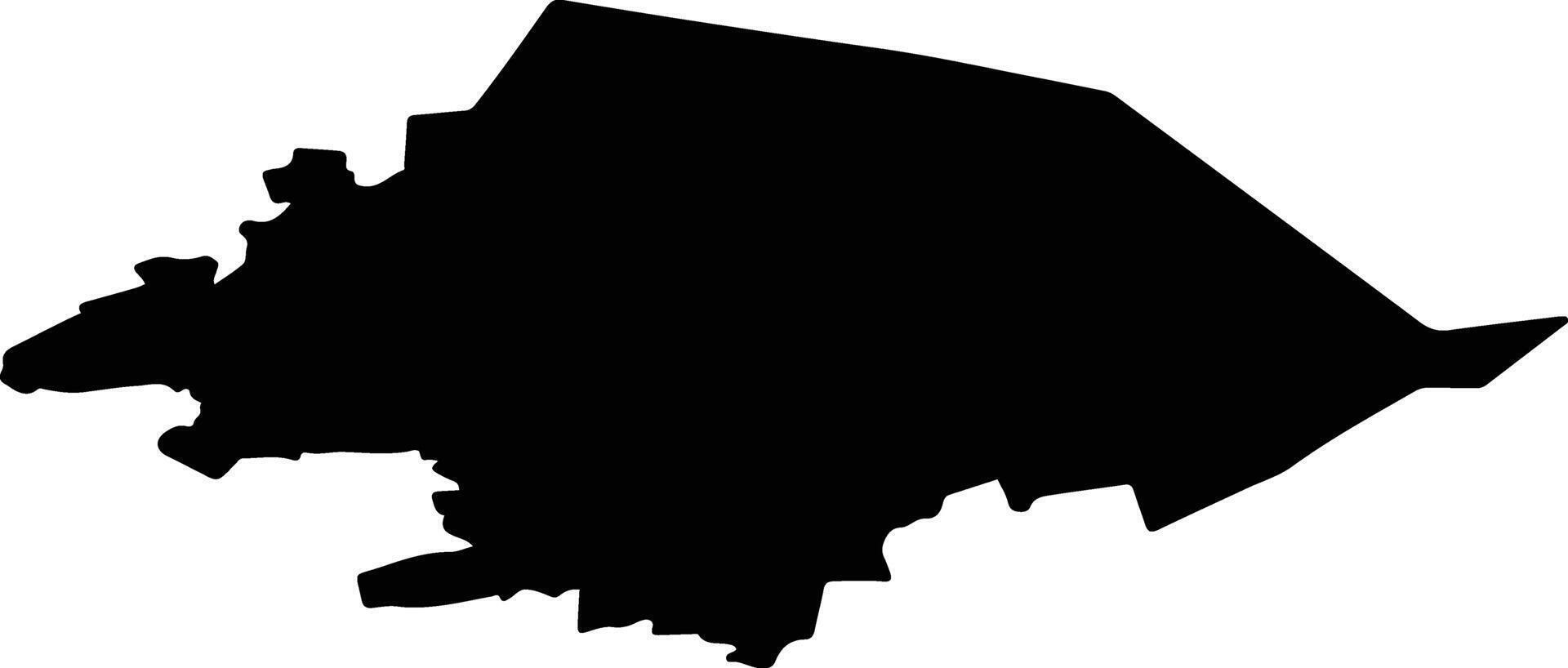 Severny District Russia silhouette map vector