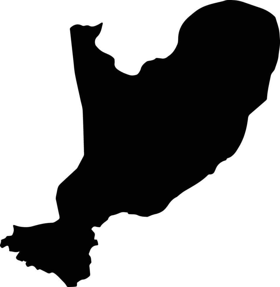 Seydikemer Turkey silhouette map vector