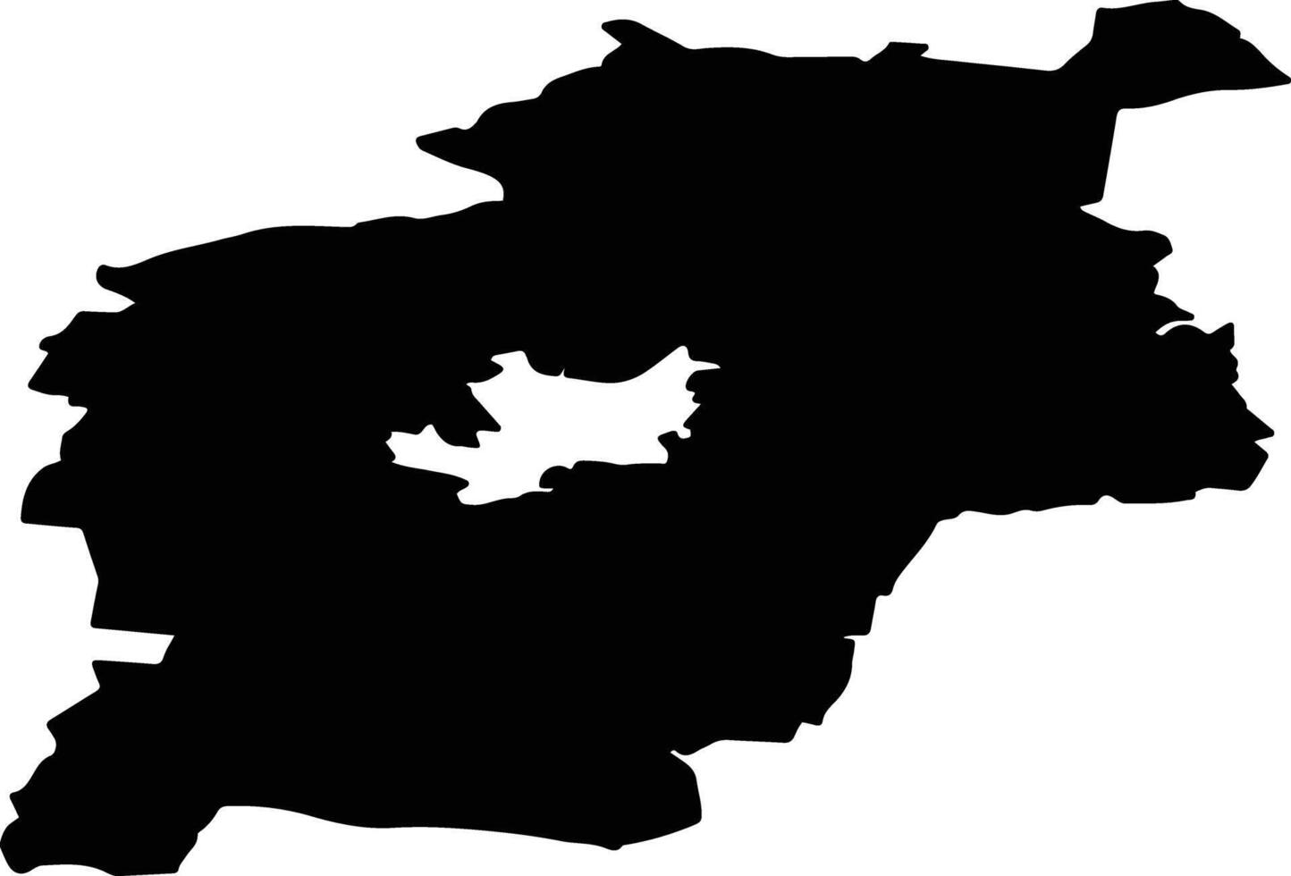 Shadrinsky District Russia silhouette map vector
