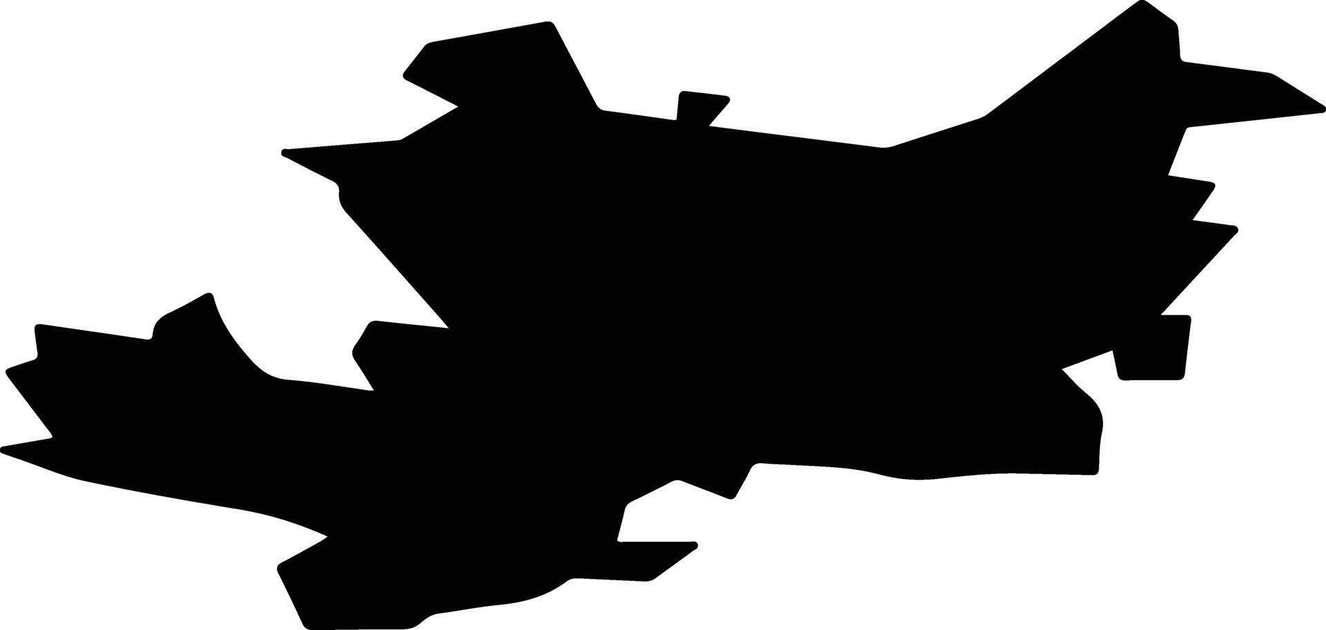 Shadrinsk Russia silhouette map vector