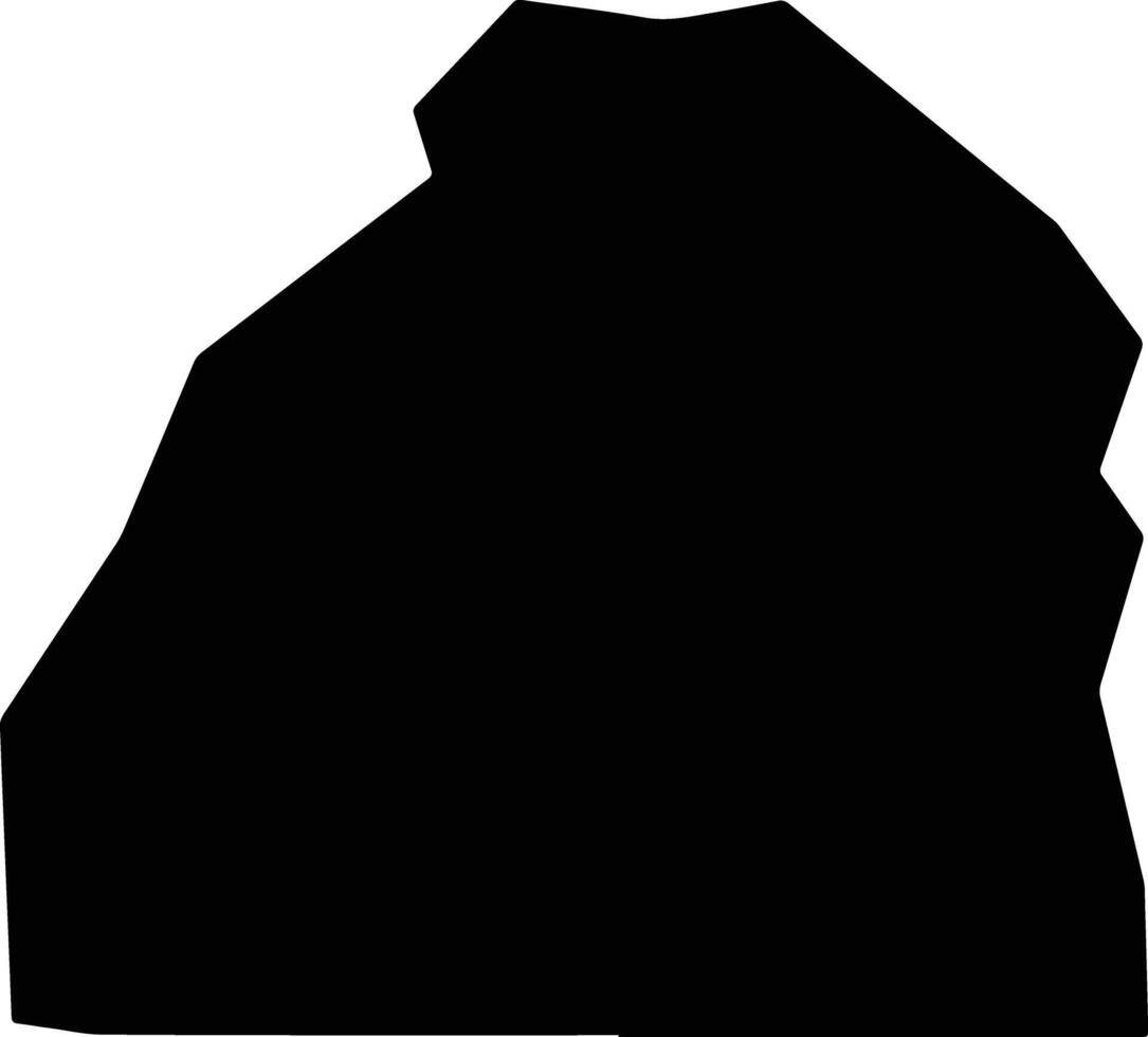 Shagamu Nigeria silhouette map vector