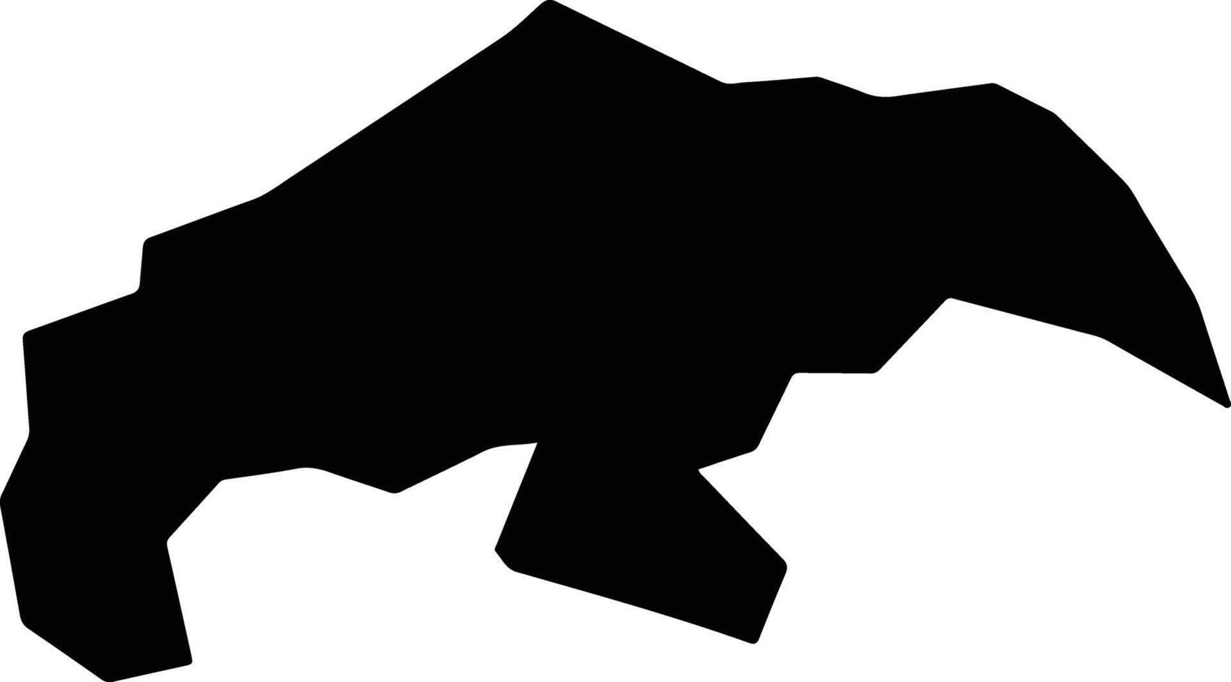 Shahariar Iran silhouette map vector