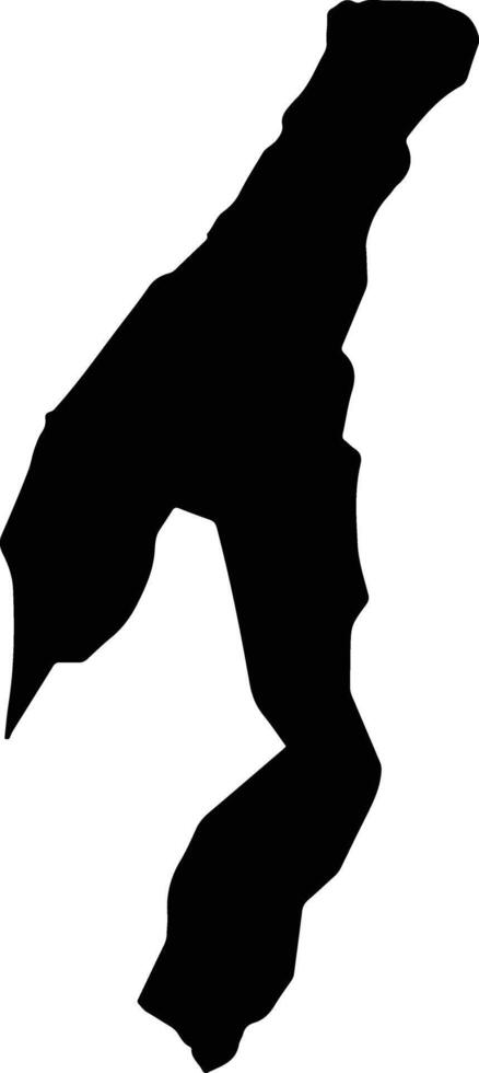 Shahrtuz District Tajikistan silhouette map vector