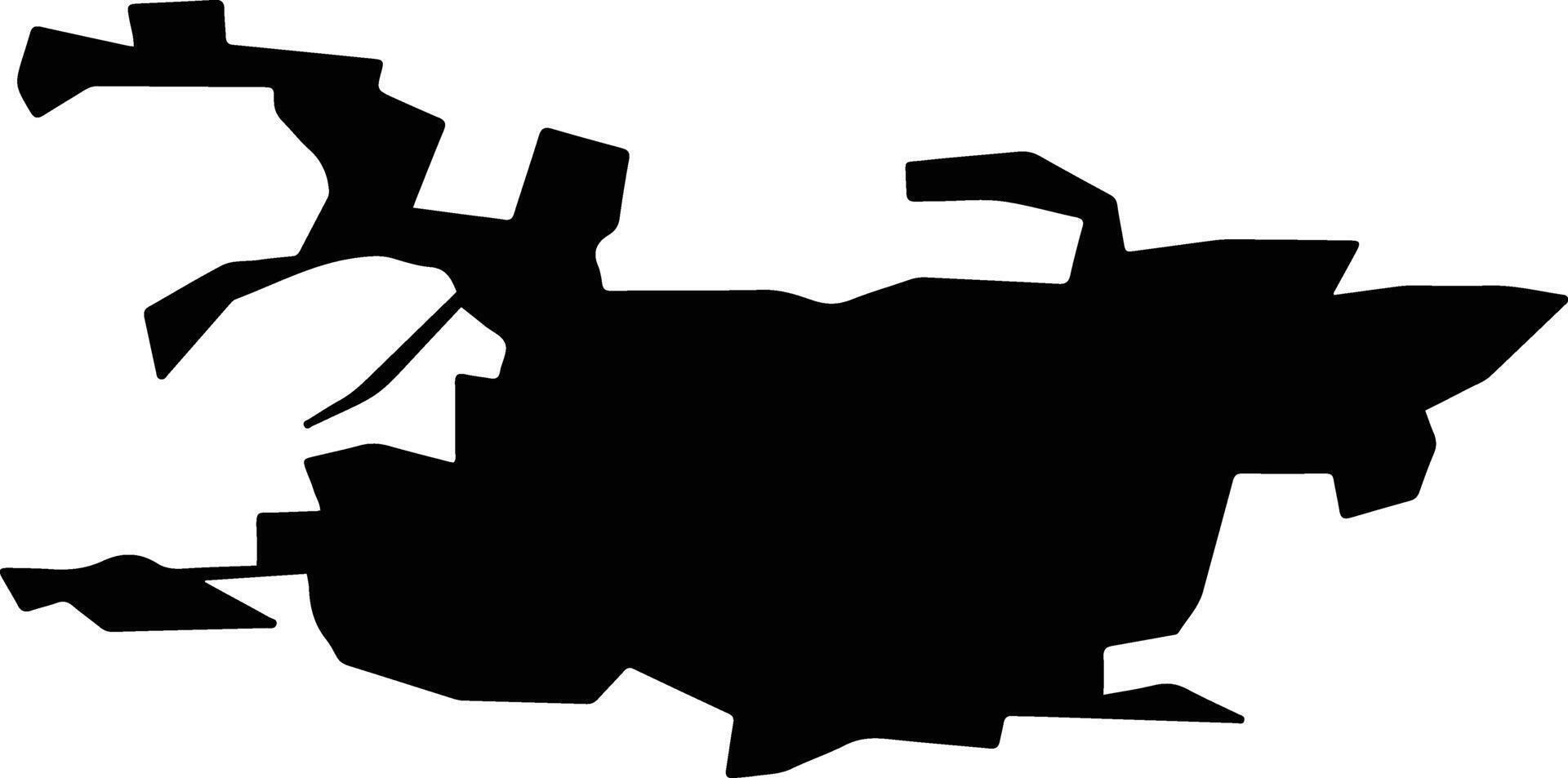 Shakhty City District Russia silhouette map vector