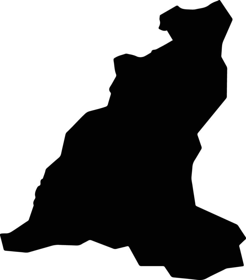 Shaki Afghanistan silhouette map vector