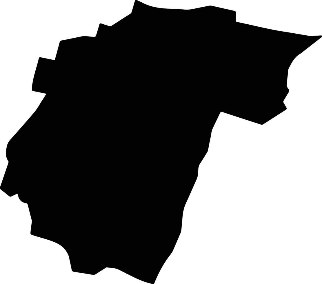 Shalu District Taiwan silhouette map vector