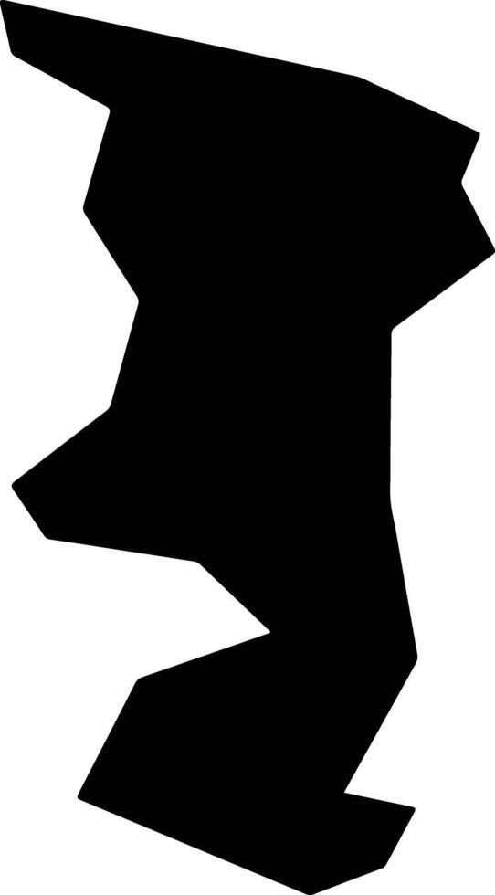 Shamakhi District Azerbaijan silhouette map vector