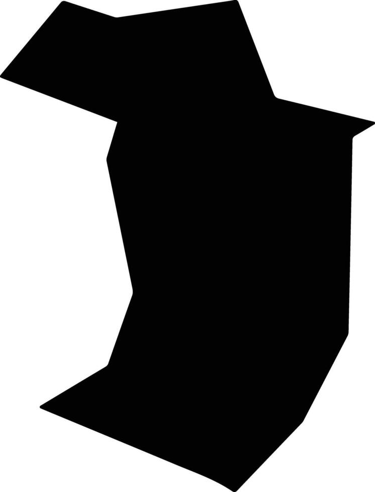 Shandanxian China silhouette map vector