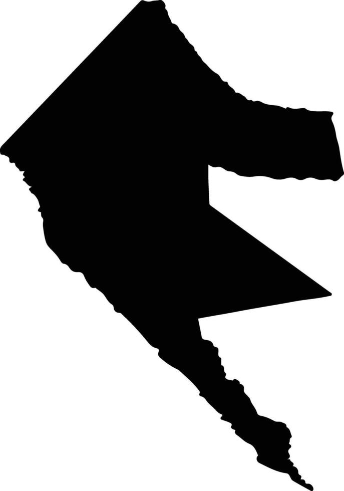 Shangombo Zambia silhouette map vector