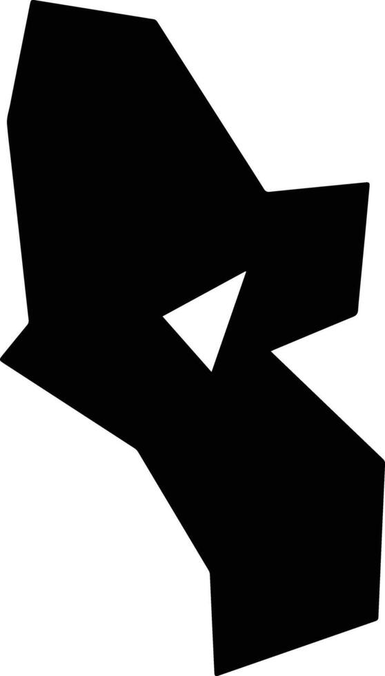 Shangraoxian China silhouette map vector