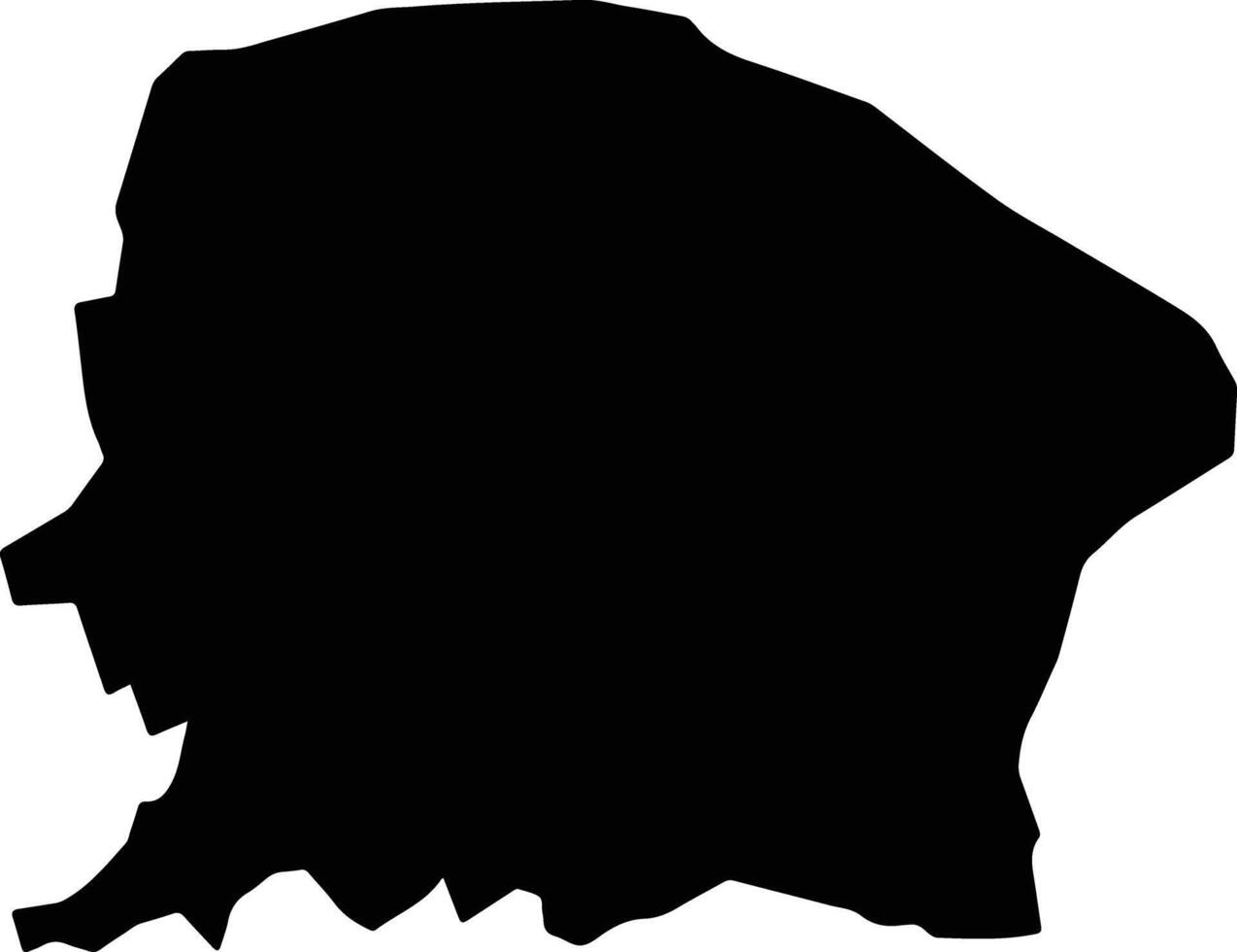Shanhua Taiwan silhouette map vector