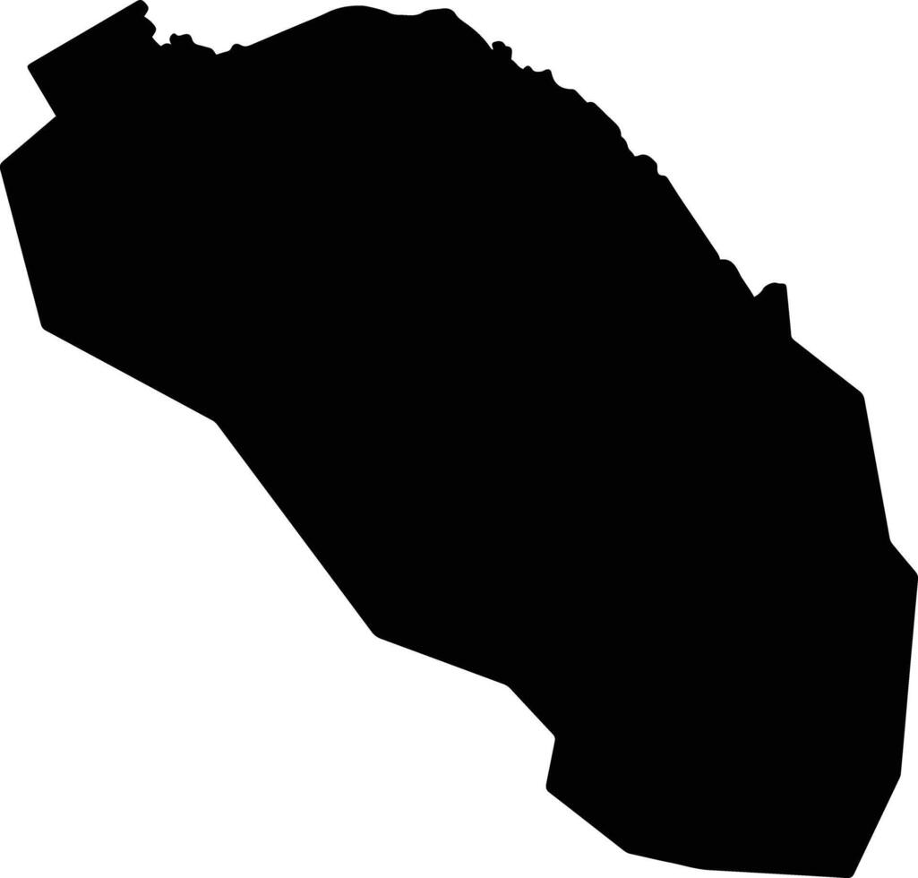 Sharbazher Iraq silhouette map vector
