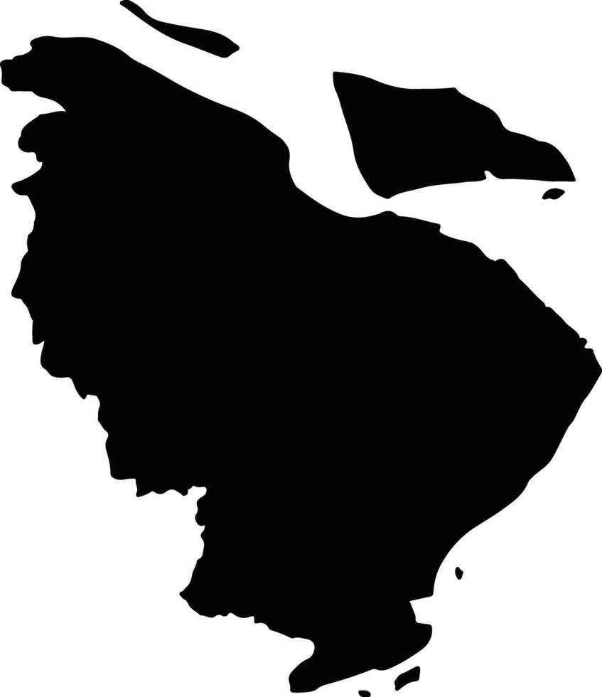 Shariatpur Bangladesh silhouette map vector