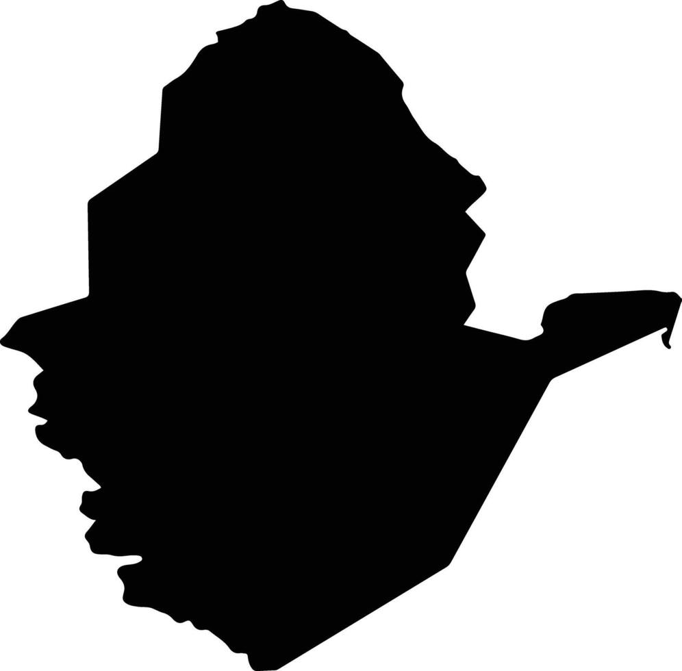 Sharur District Azerbaijan silhouette map vector