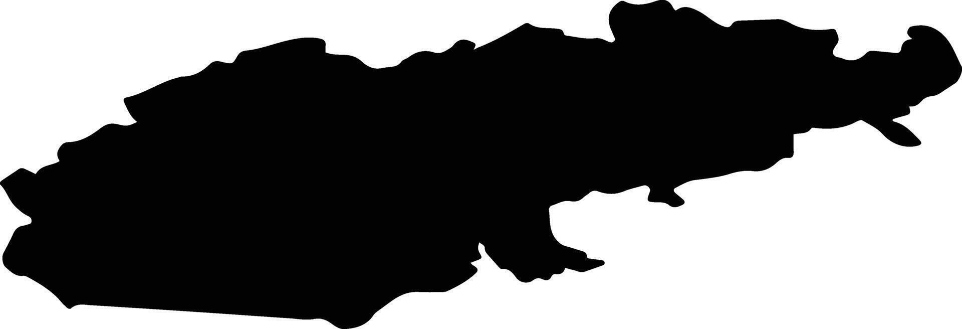 Shatkovsky District Russia silhouette map vector