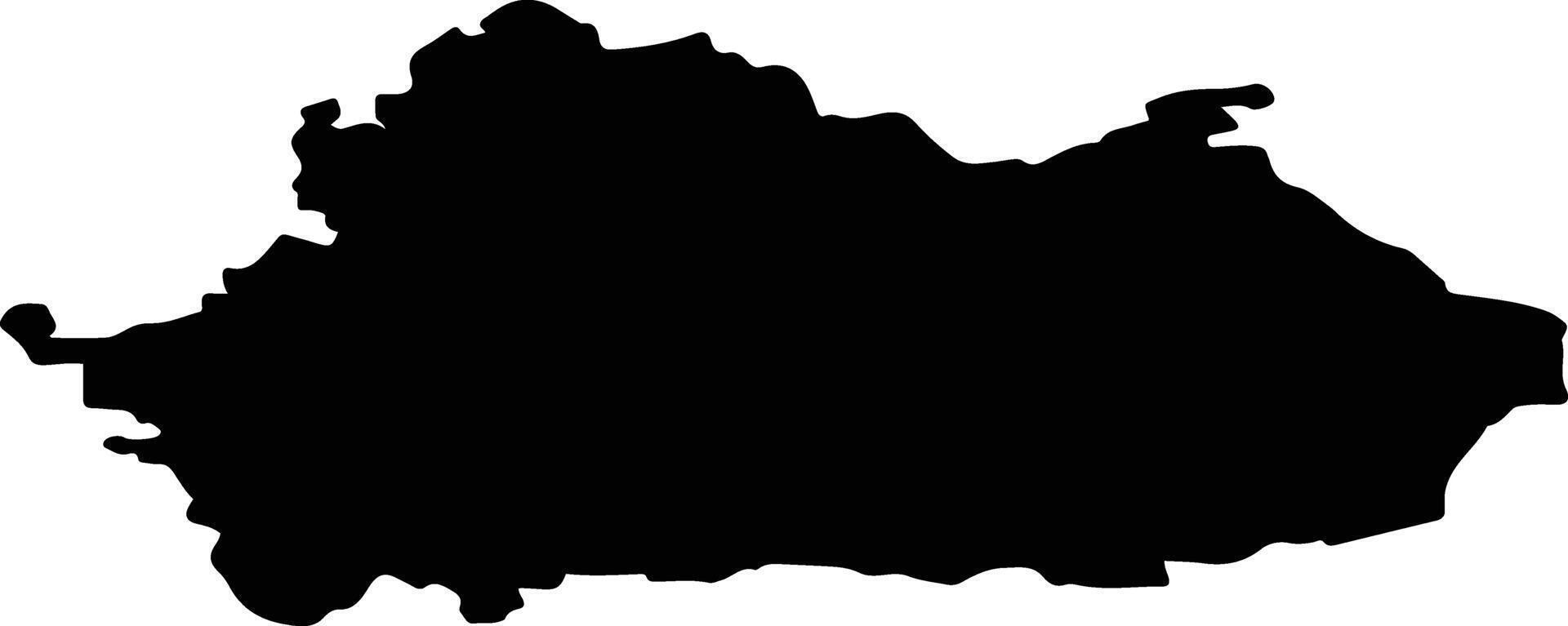 Shatsky District Russia silhouette map vector