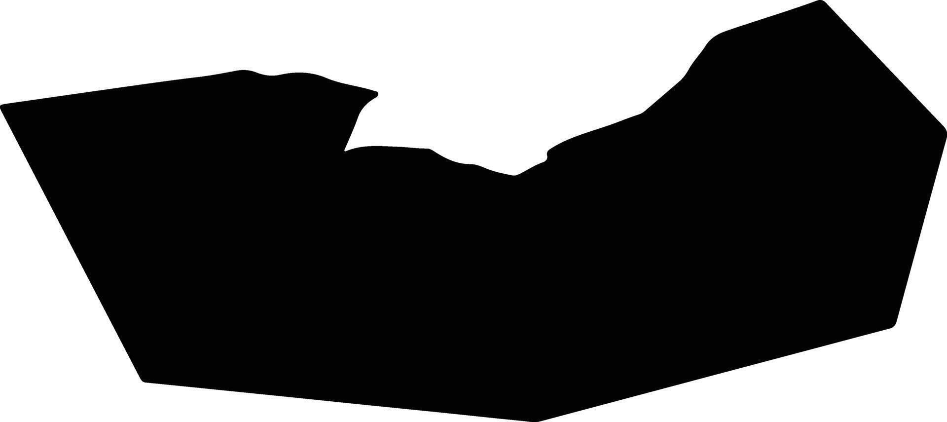 Shatsk Ukraine silhouette map vector