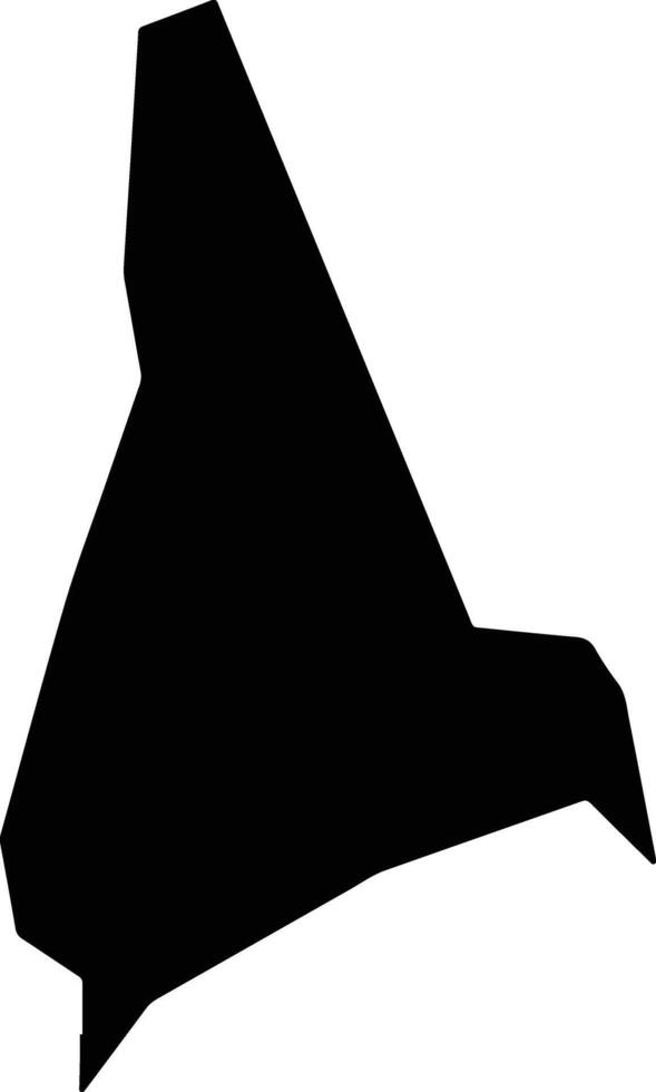 Shattaya Sudan silhouette map vector