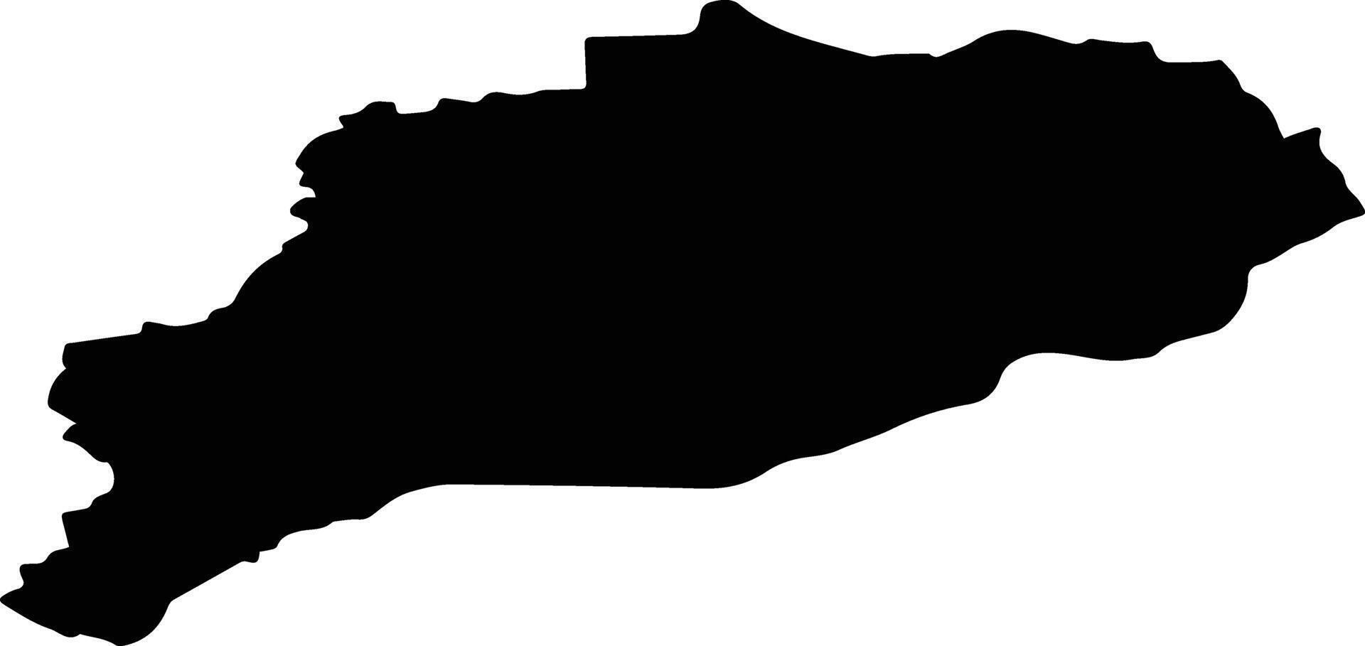 Shebekinsky District Russia silhouette map vector