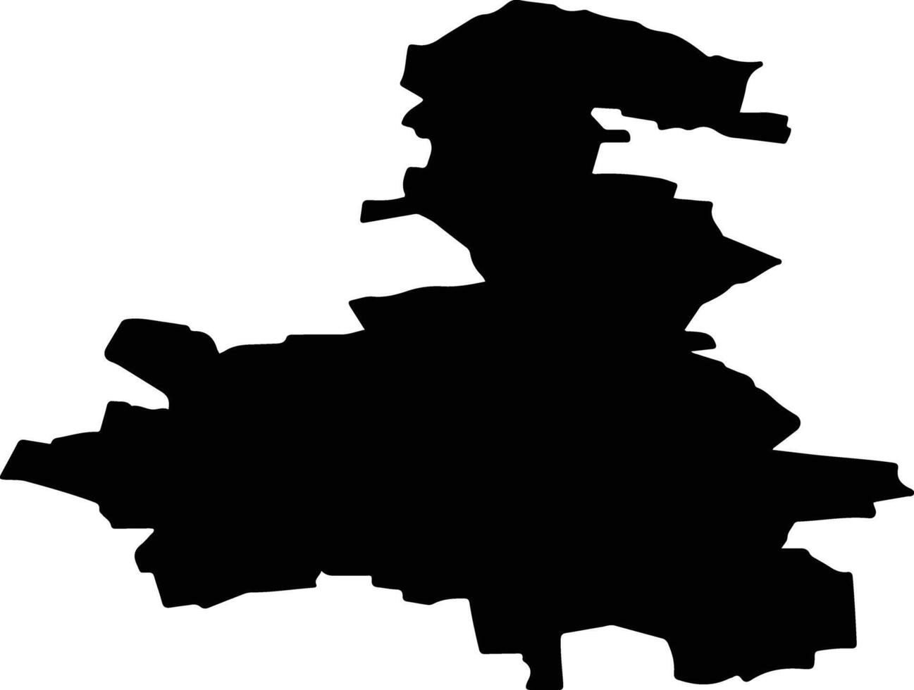 Shchuchansky District Russia silhouette map vector