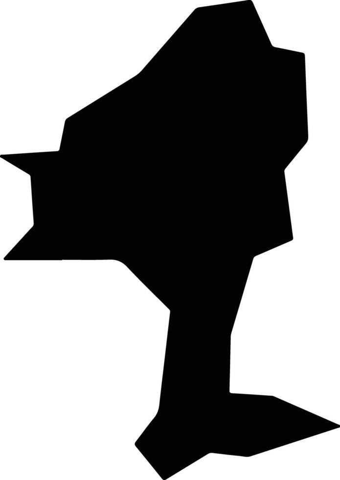 Sheka Ethiopia silhouette map vector