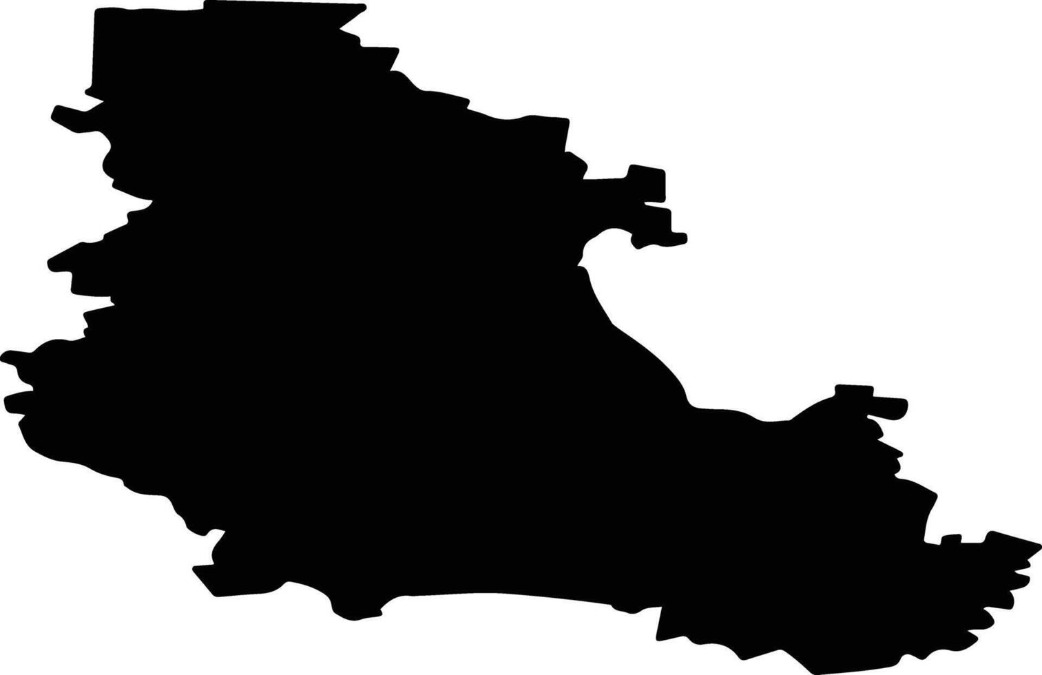 Sheksninsky District Russia silhouette map vector