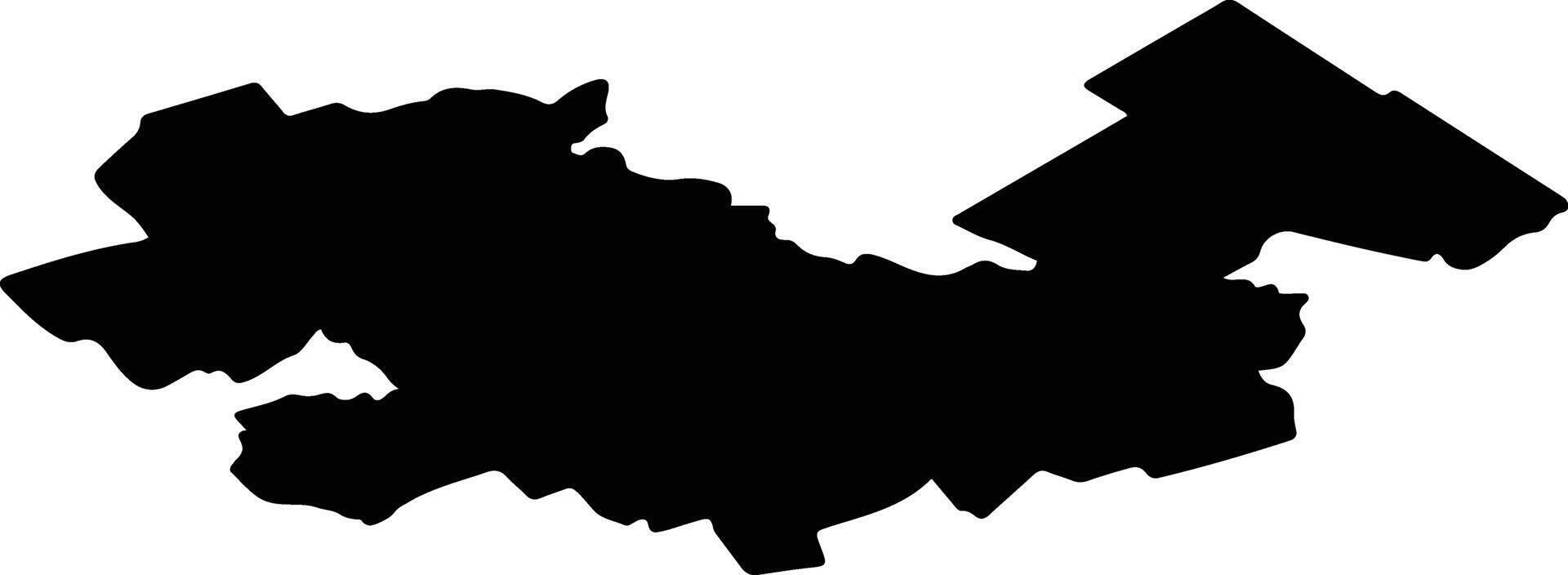 Shelabolikhinsky District Russia silhouette map vector