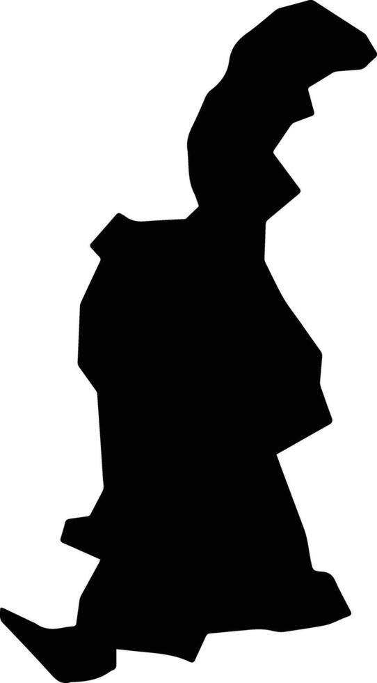 Shelleng Nigeria silhouette map vector