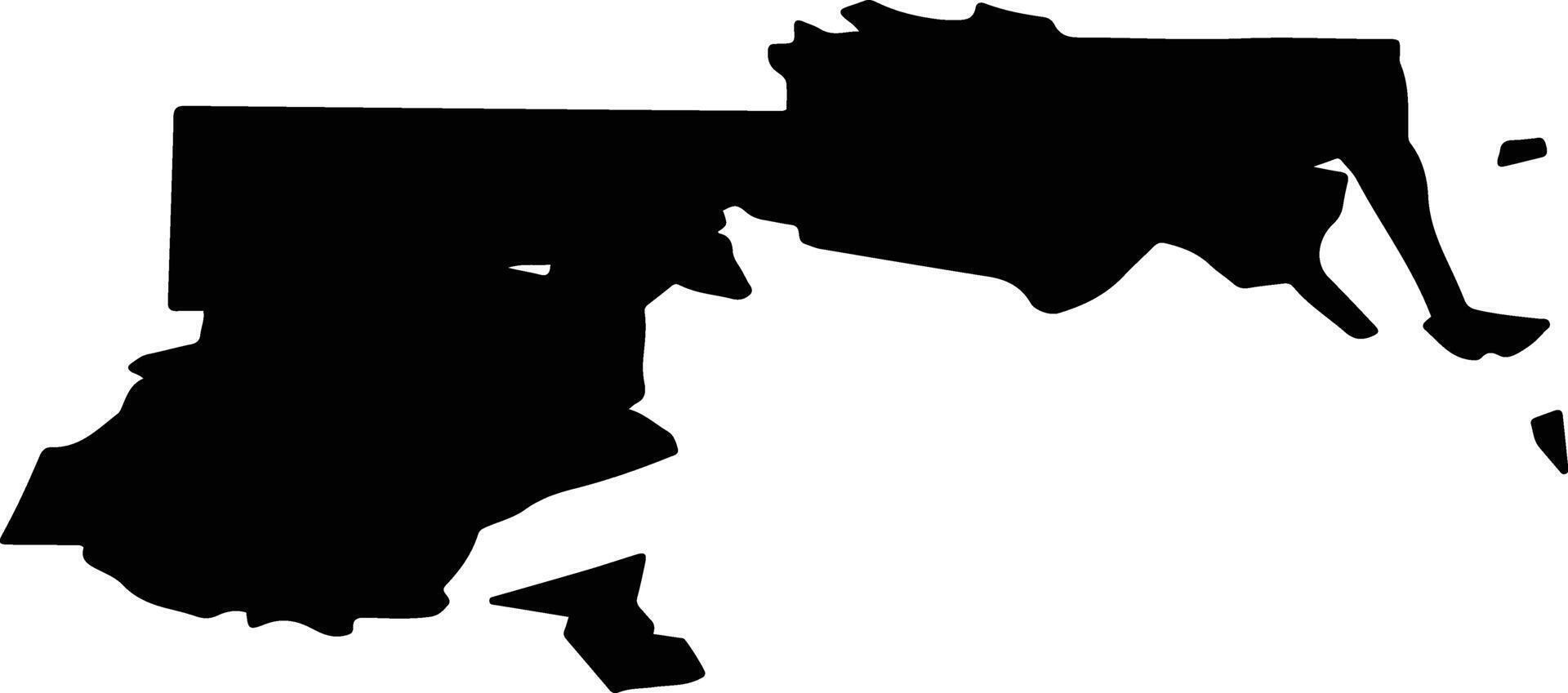 Shemurshinsky District Russia silhouette map vector